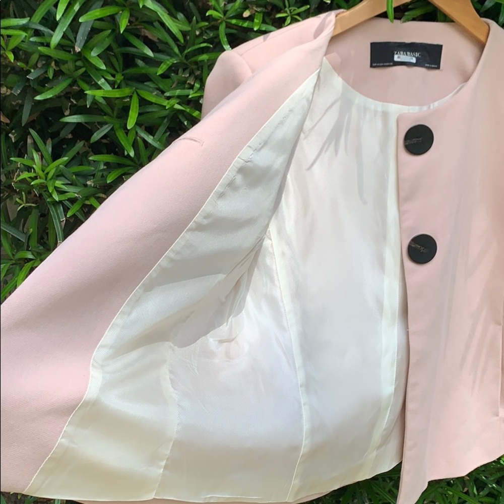 Zara Basic Pink Bell Sleeve Jacket - image 2
